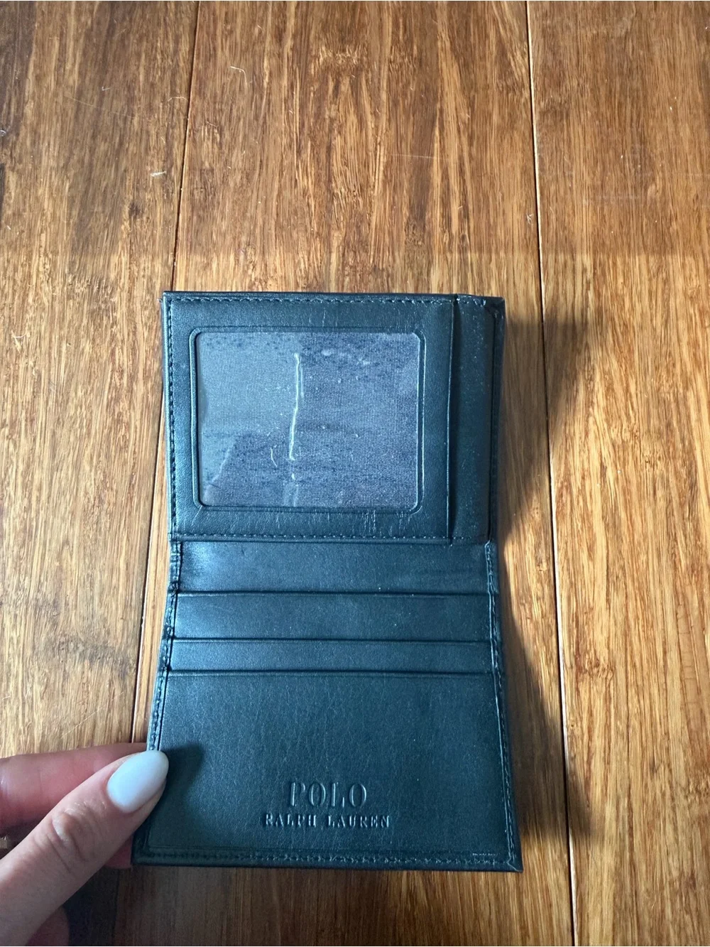 Unused Polo by Ralph Lauren Black Leather Bifold Wallet